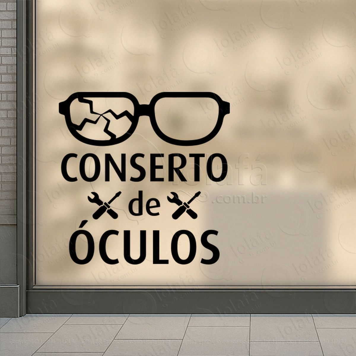 design pensado para vender adesivos para vitrine Ótica mod:402