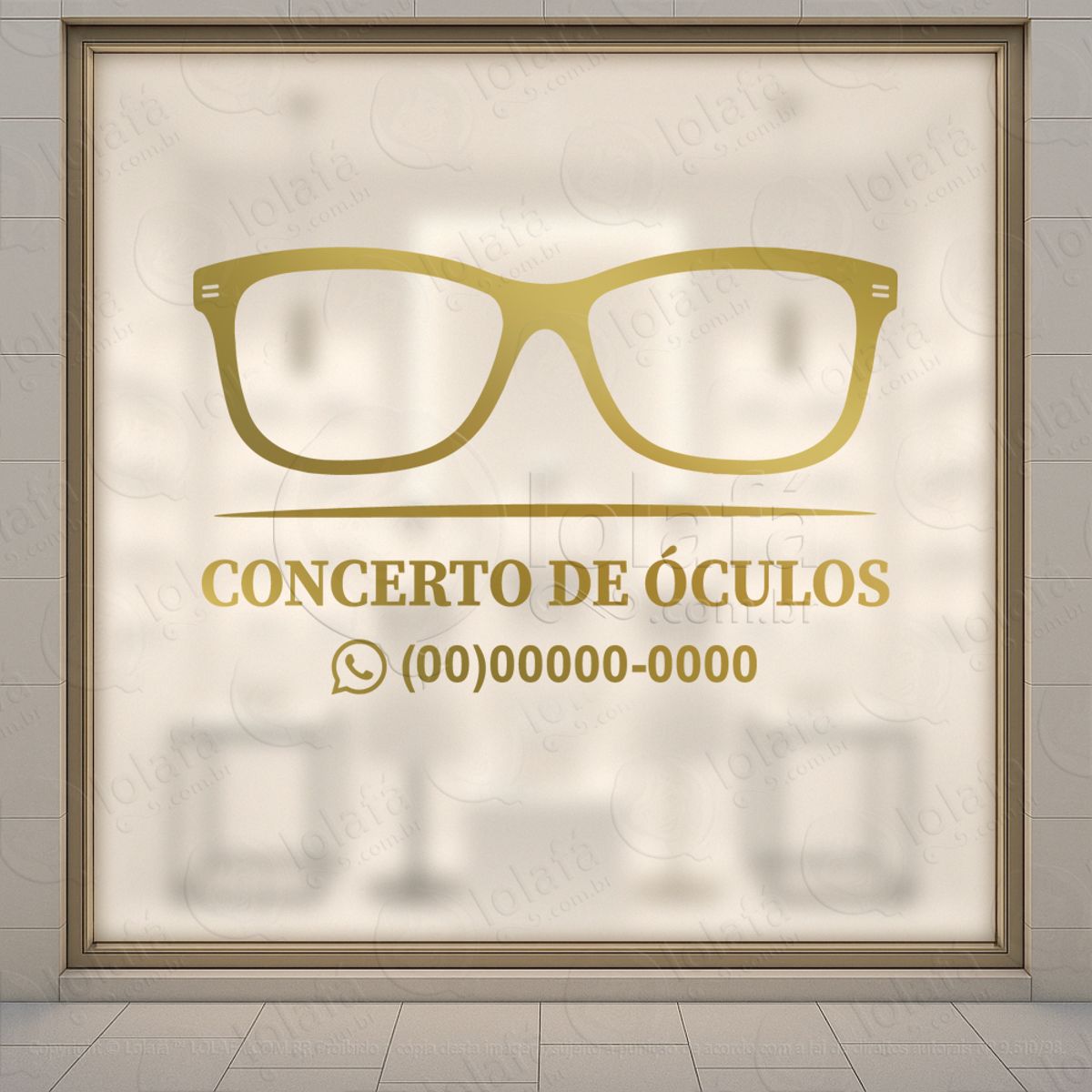 encante, direcione e venda adesivos para vitrine Ótica mod:406