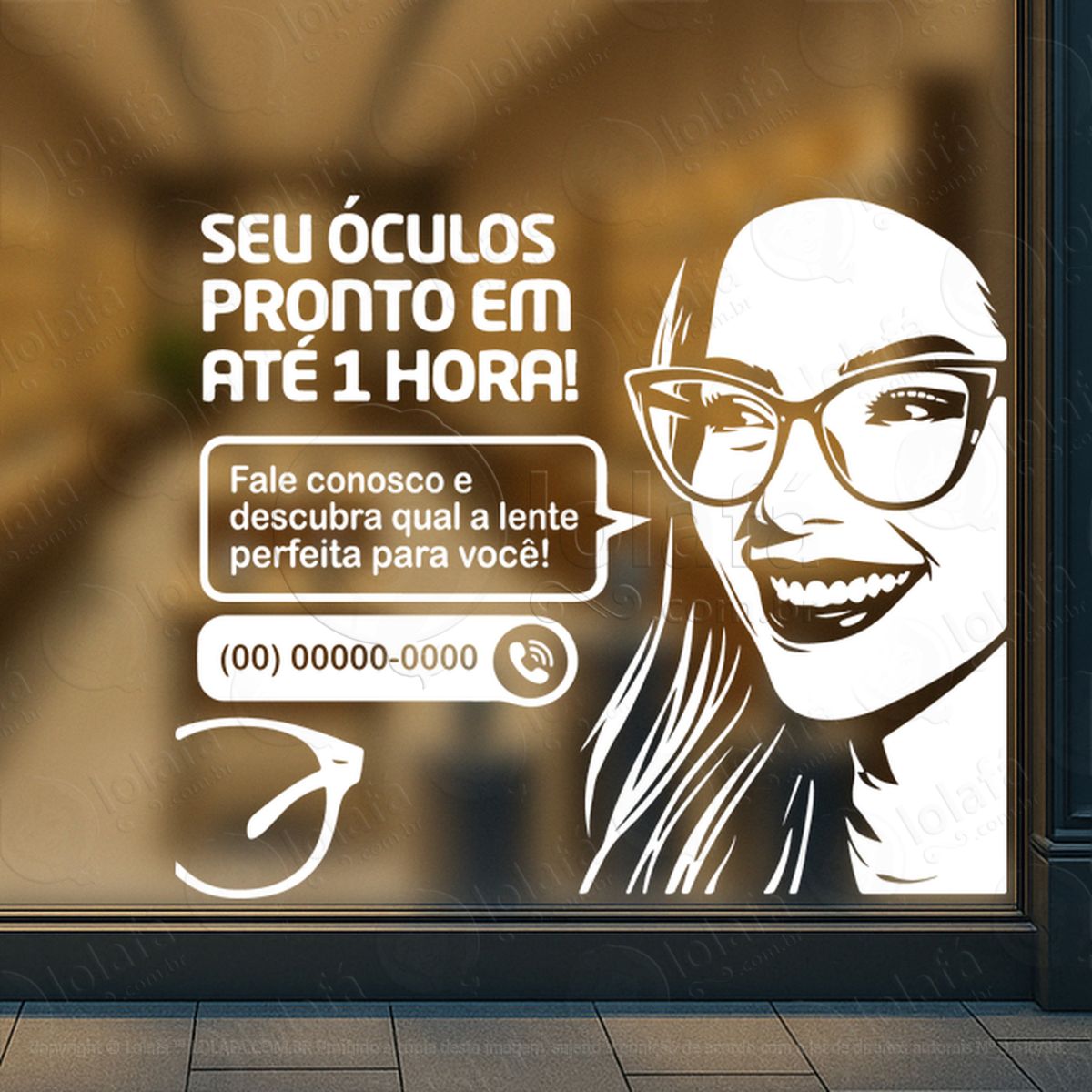 chame atenção de quem passa adesivos para vitrine Ótica mod:410
