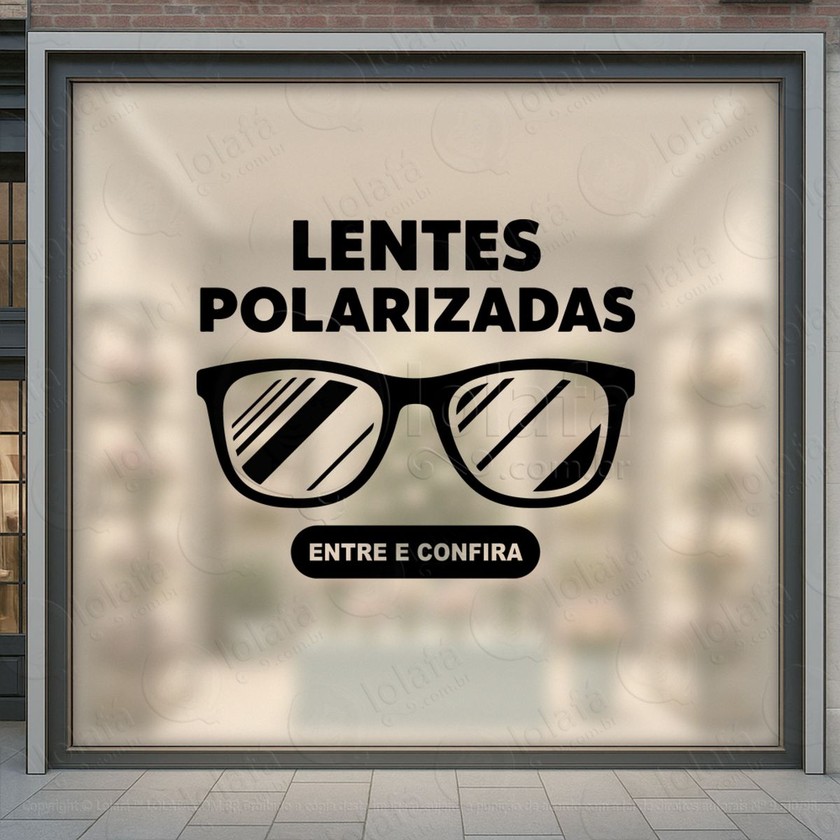 visual que acelera a escolha adesivos para vitrine Ótica mod:411
