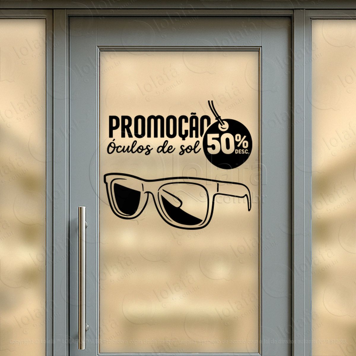 vitrine que fala pela marca adesivos para vitrine Ótica mod:415