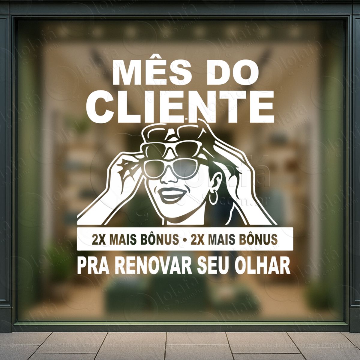 estética que convida À compra adesivos para vitrine Ótica mod:418