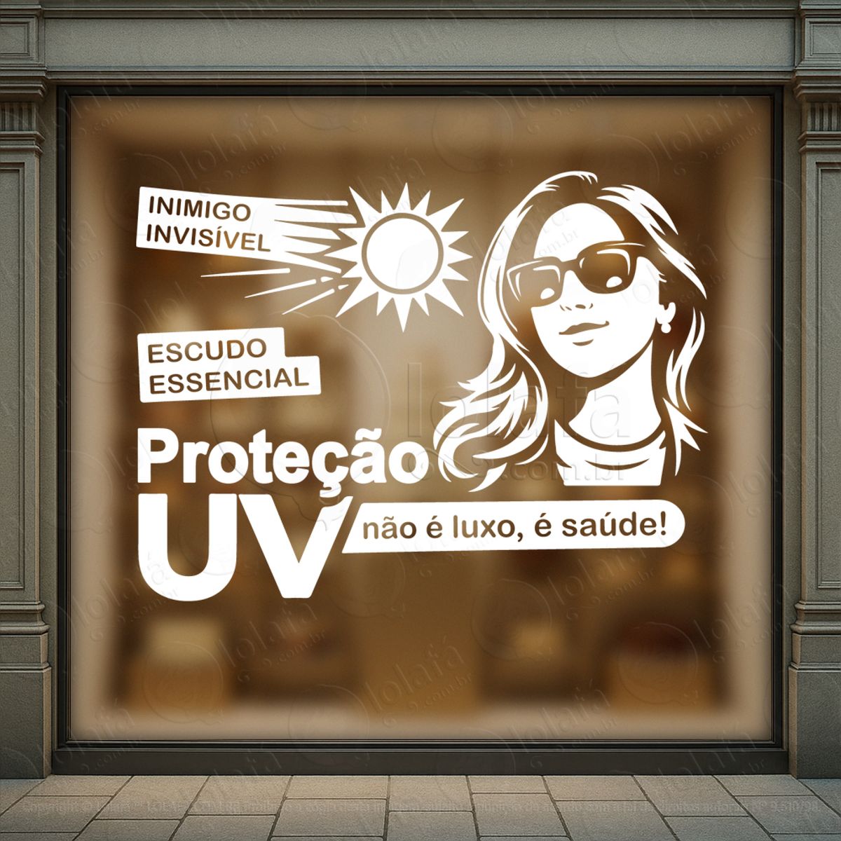 vitrine que guia escolhas adesivos para vitrine Ótica mod:421