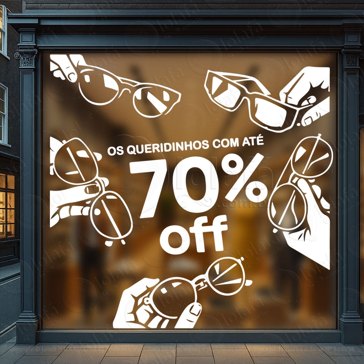 estética que dá resultado adesivos para vitrine Ótica mod:423