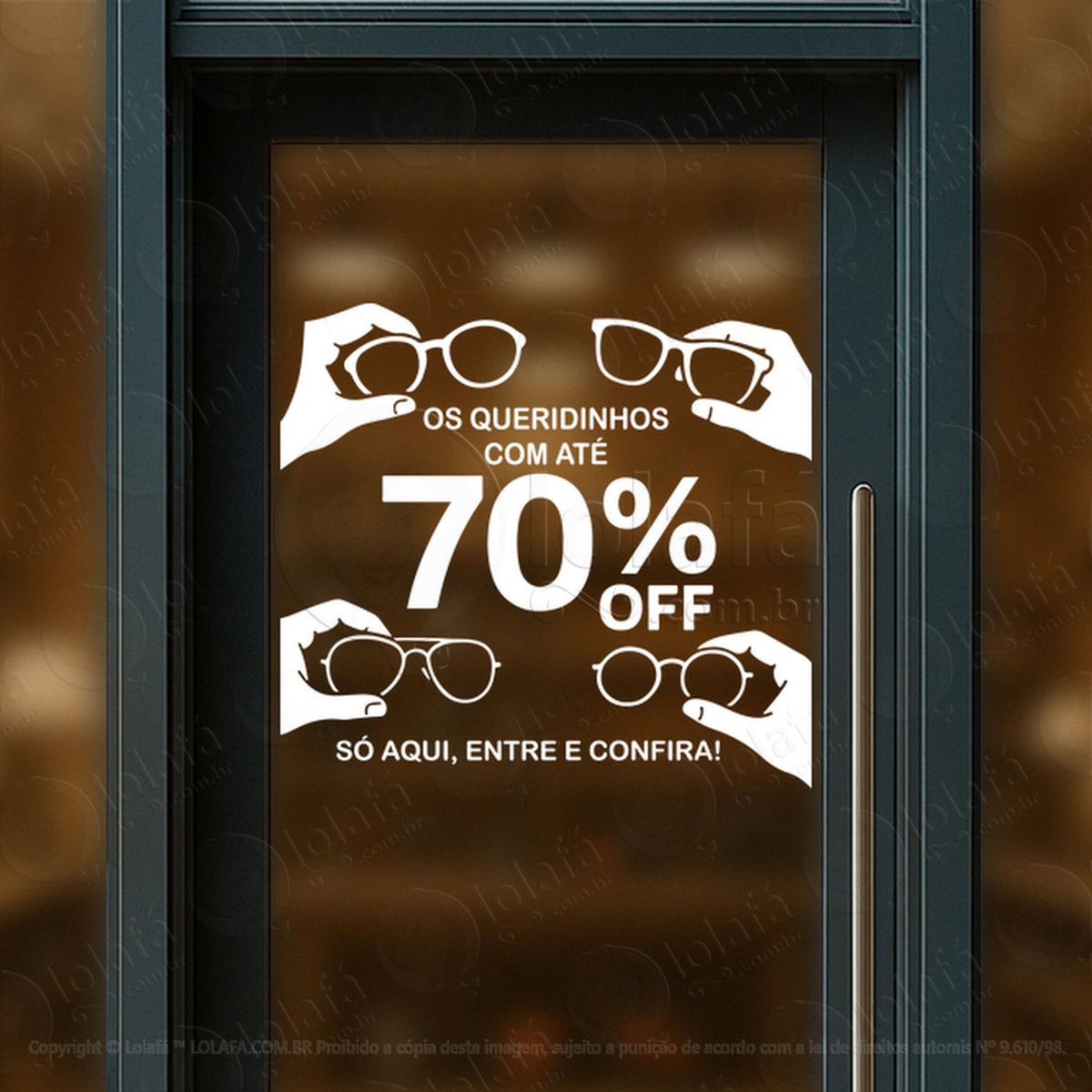 mostre, atraia, converta adesivos para vitrine Ótica mod:424