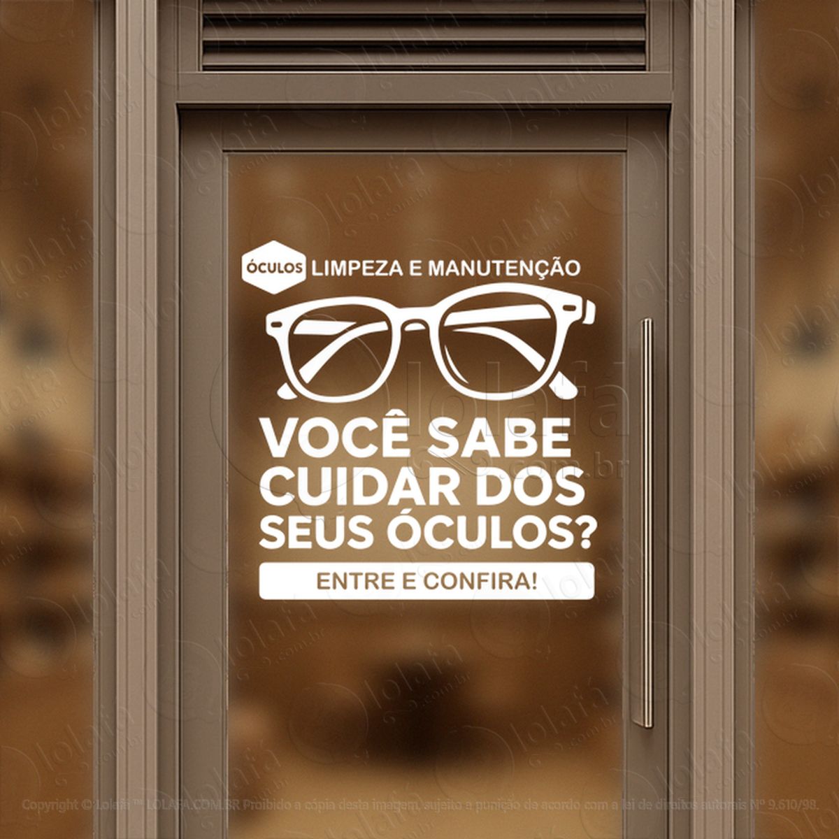simples, direto, eficaz adesivos para vitrine Ótica mod:426