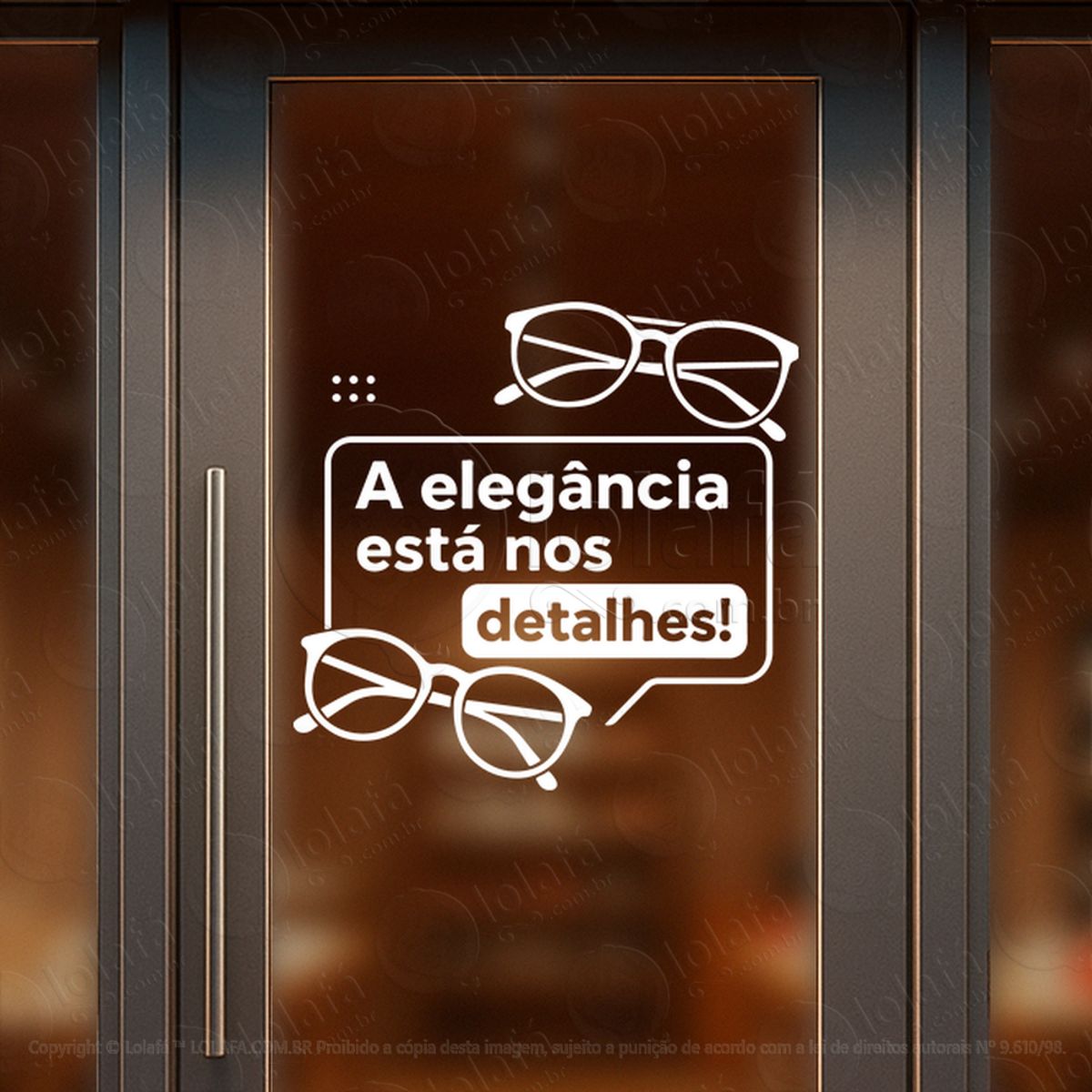 elegância que vende adesivos para vitrine Ótica mod:428