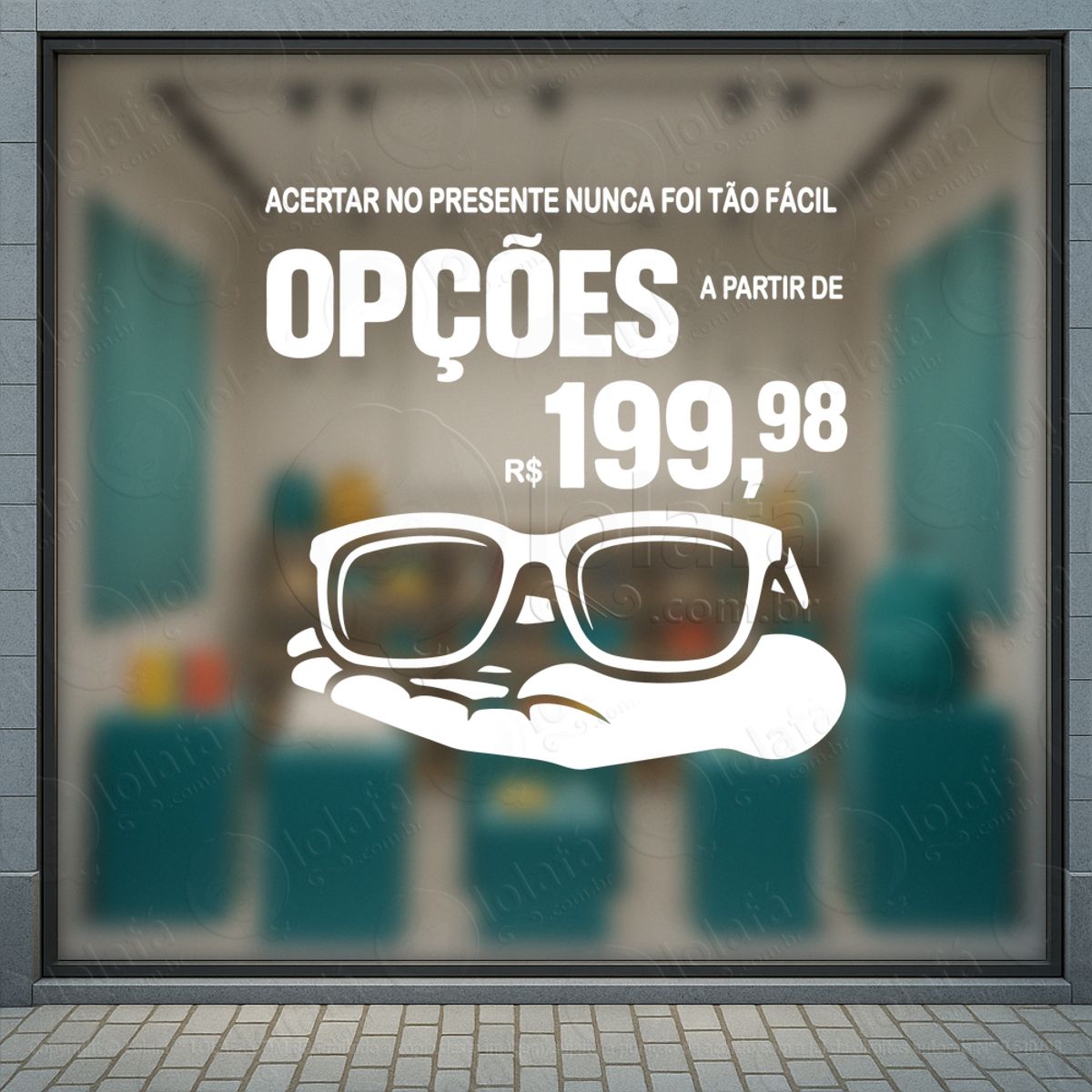 estilo que inspira compra adesivos para vitrine Ótica mod:430