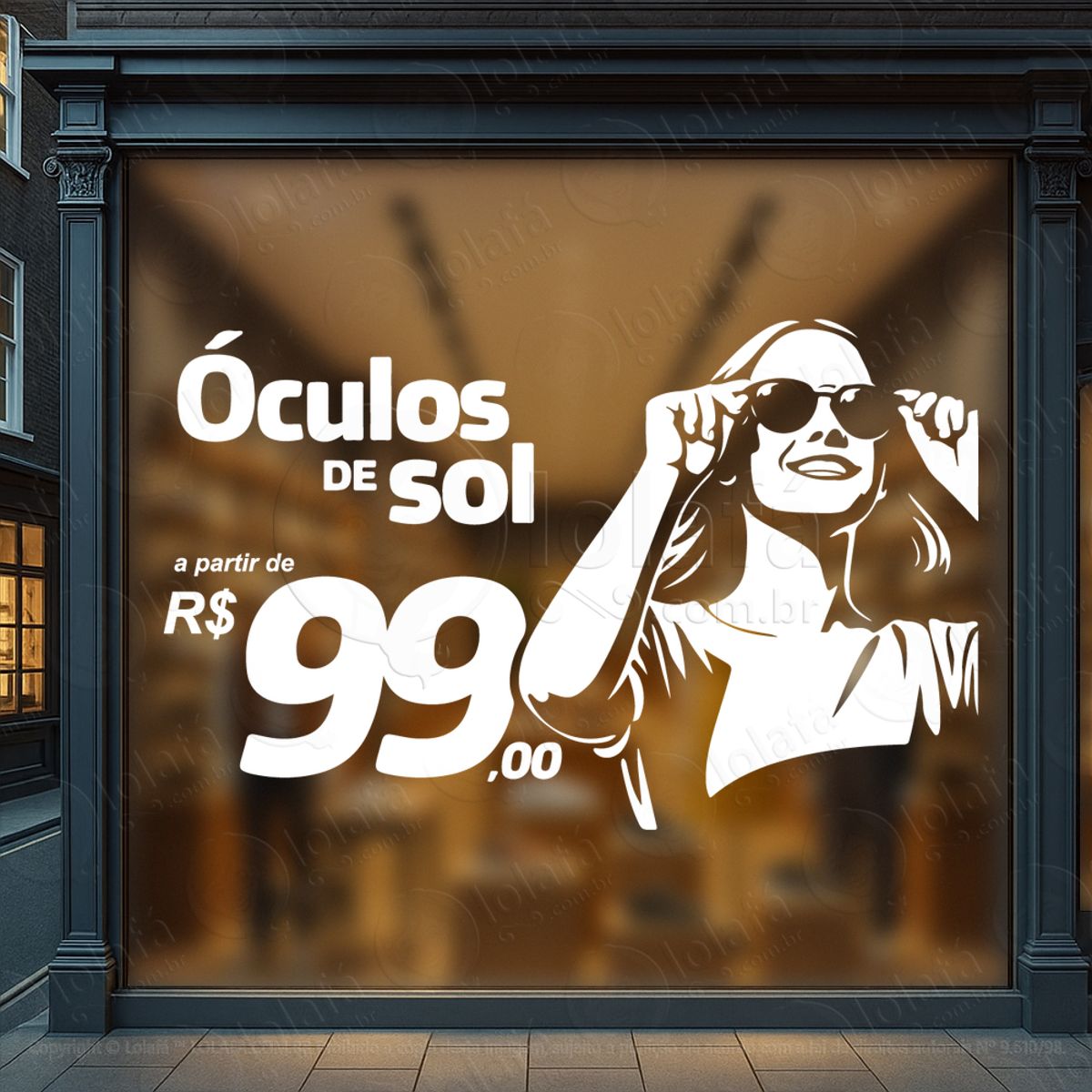 vitrine que encanta adesivos para vitrine Ótica mod:431