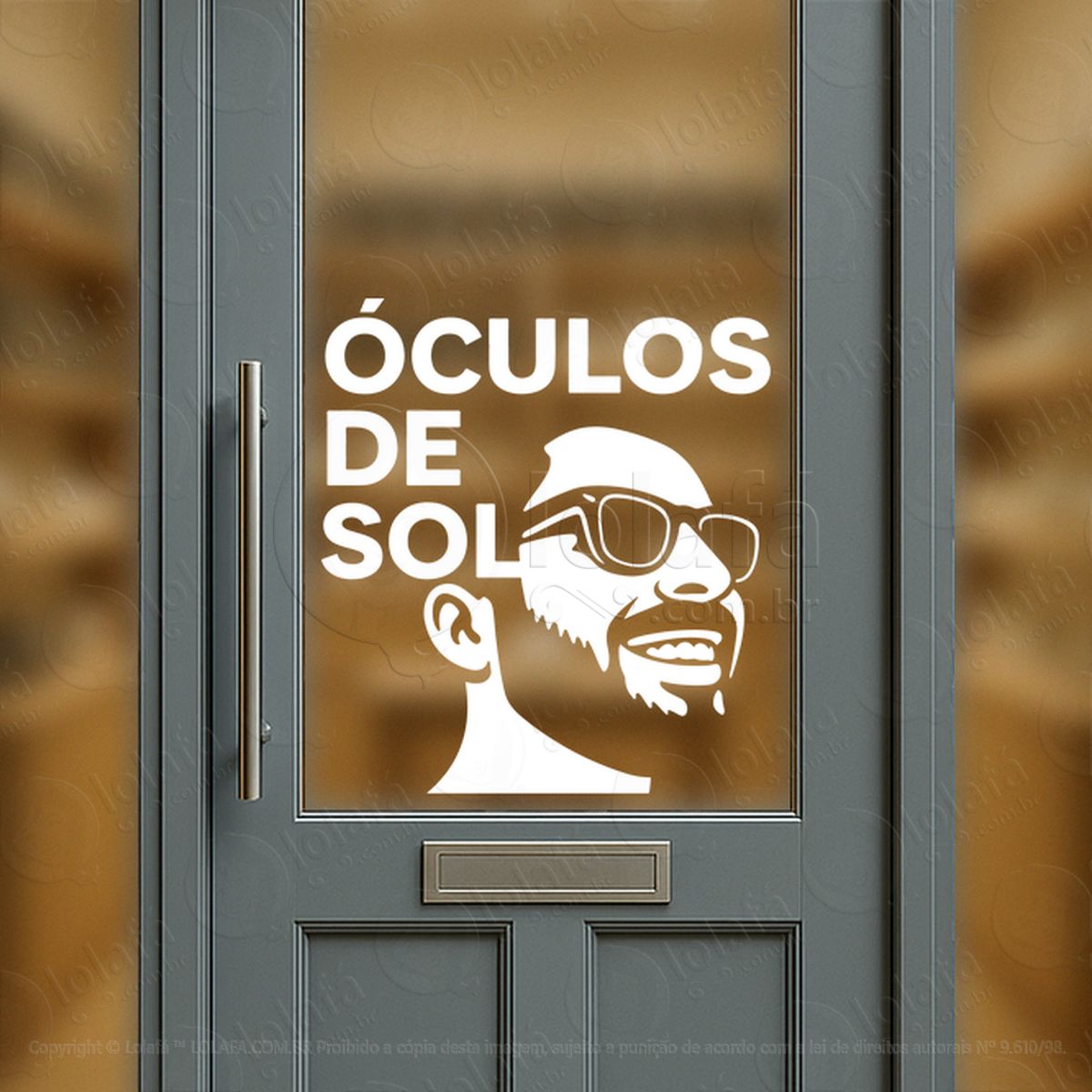 vitrine que direciona adesivos para vitrine Ótica mod:433