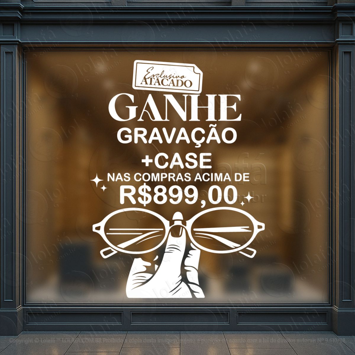 Branding Que Vende Adesivos Para Vitrine Ótica Mod:436