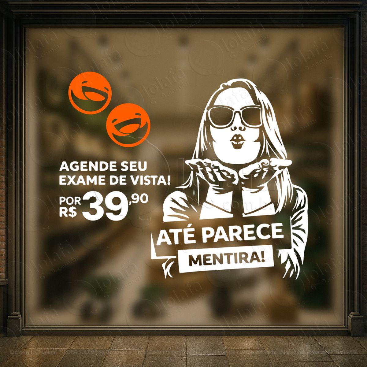 vitrine que desperta desejo adesivos para vitrine Ótica mod:438