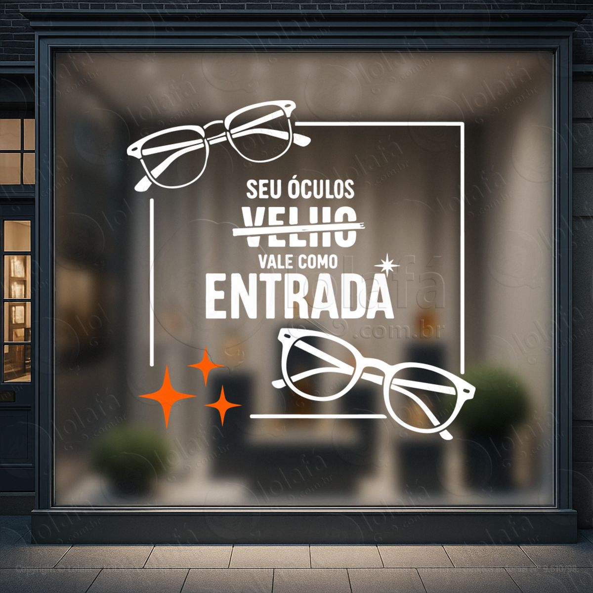 Elegância Que Atrai Olhares Adesivos Para Vitrine Ótica Mod:440