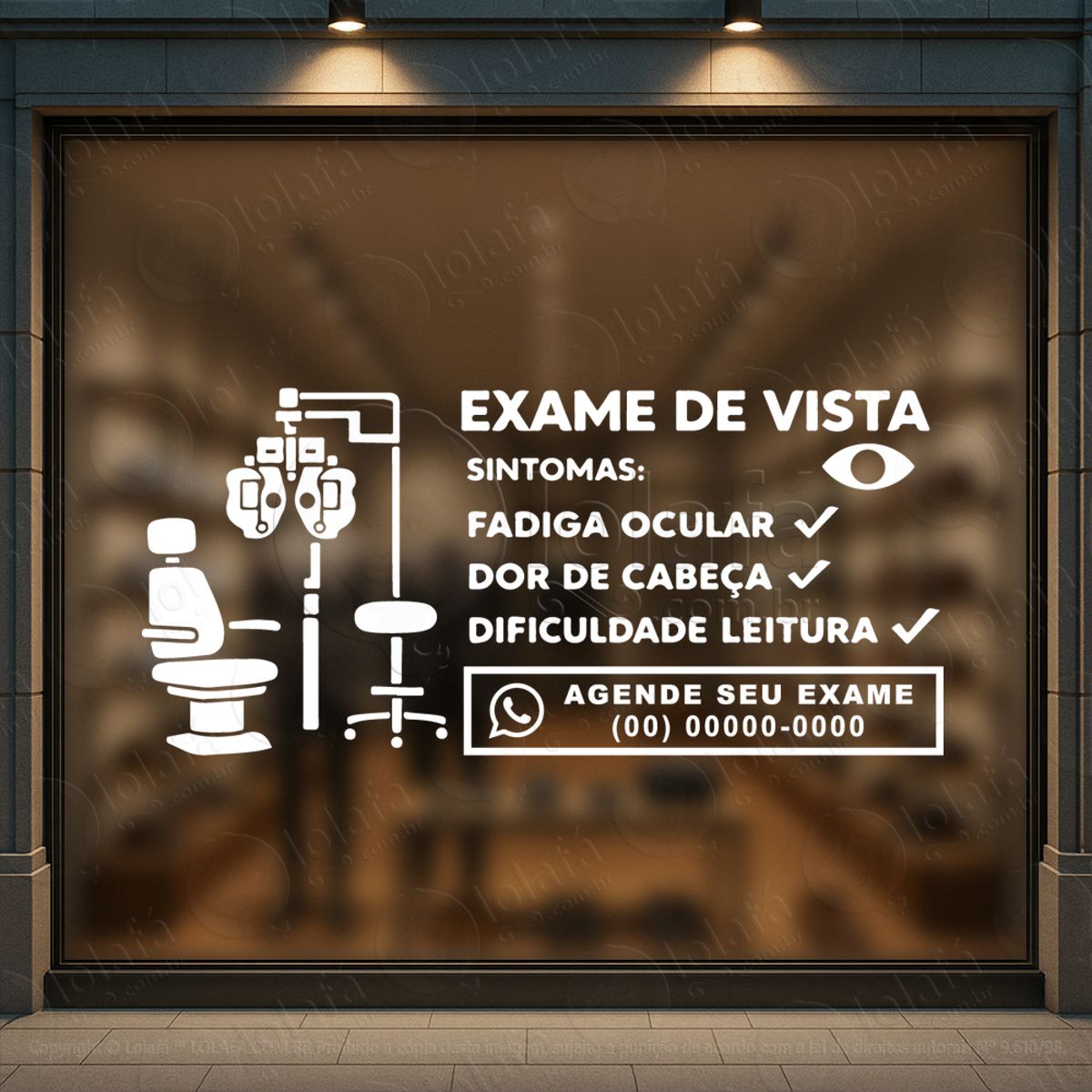 Gere Desejo Na Vitrine Adesivos Para Vitrine Ótica Mod:441