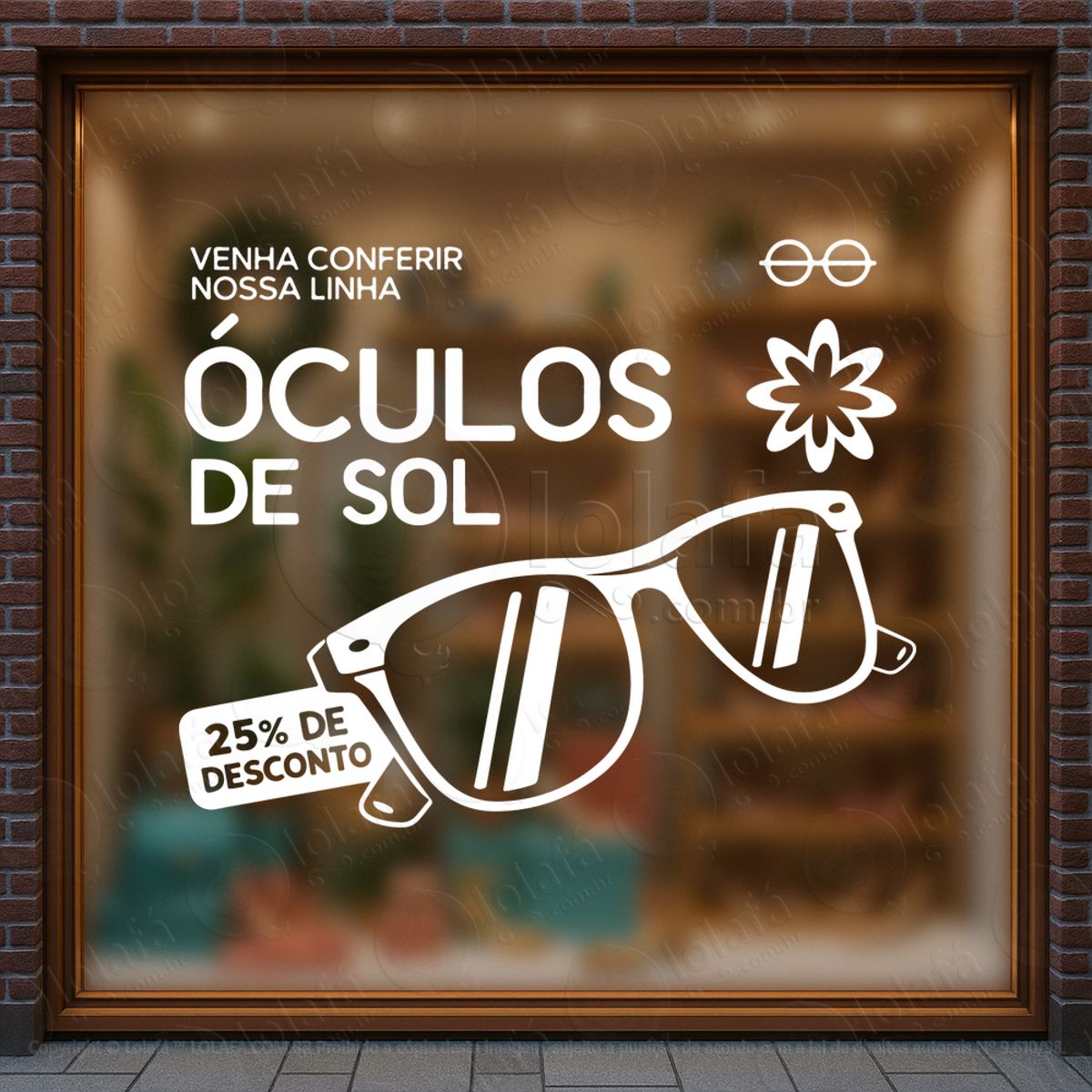 Visual Forte Que Vende Adesivos Para Vitrine Ótica Mod:443