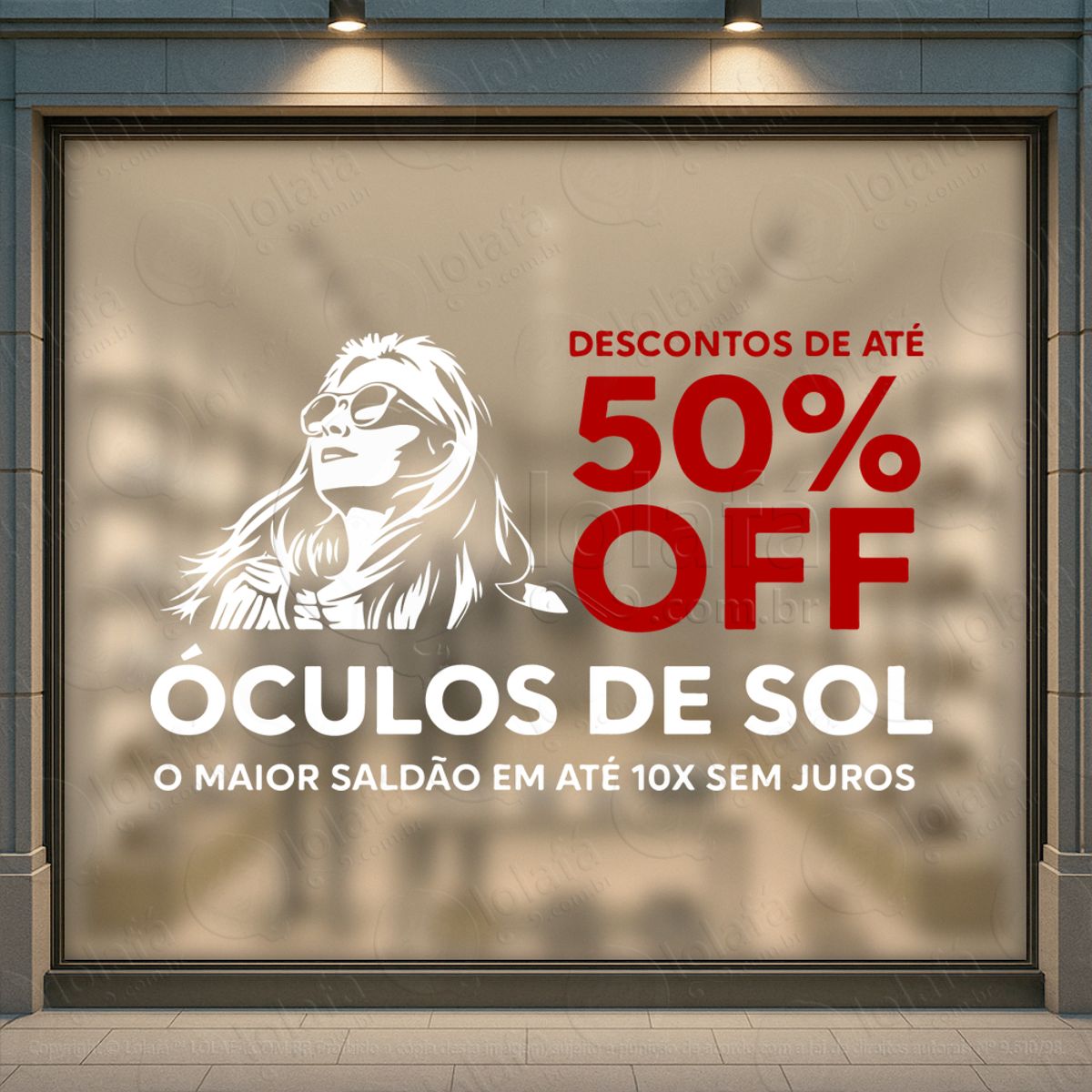 destaque o essencial adesivos para vitrine Ótica mod:444