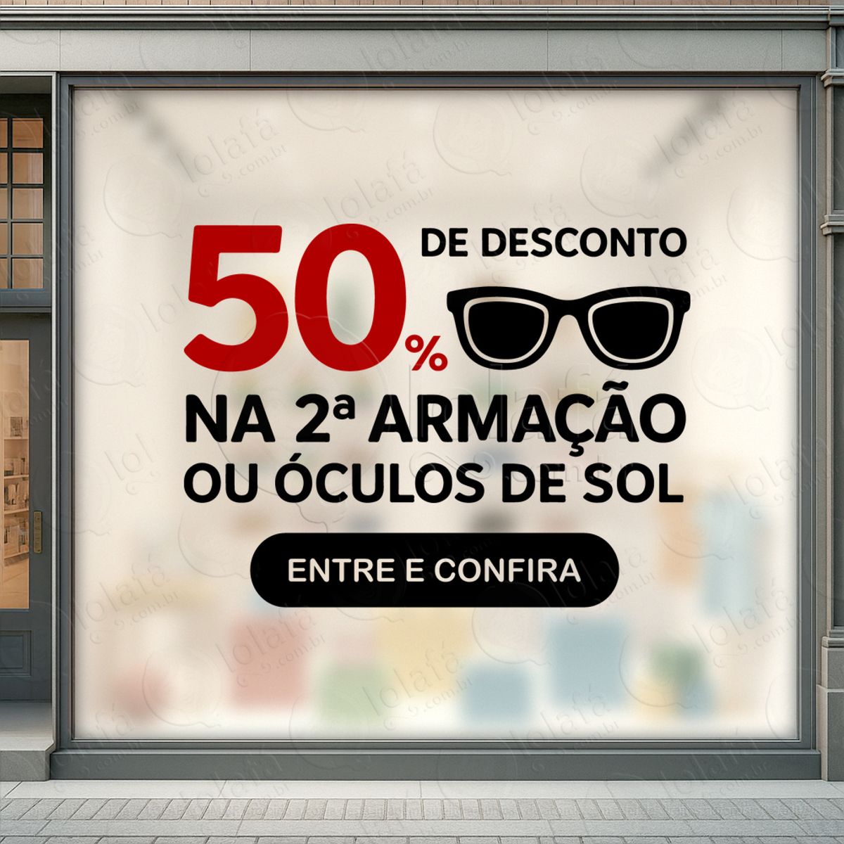 crie um foco de atenção adesivos para vitrine Ótica mod:447