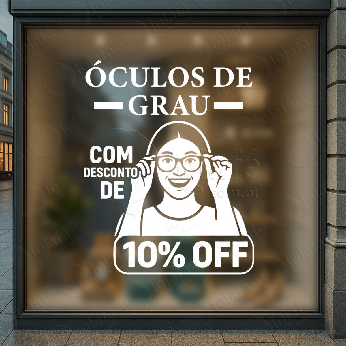 Estética Premium Que Destaca Adesivos Para Vitrine Ótica Mod:449