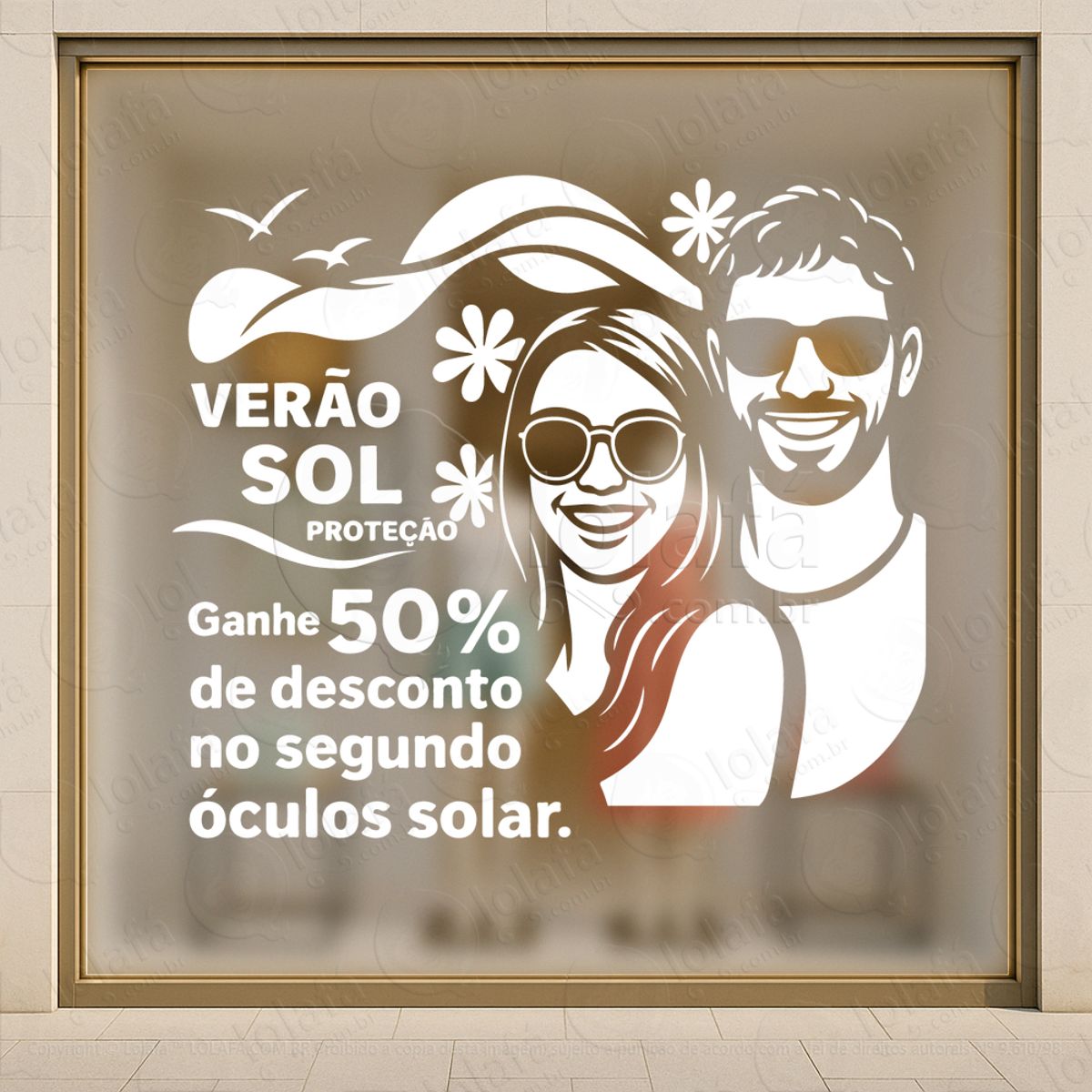 Capture Olhares Na Passagem Adesivos Para Vitrine Ótica Mod:452