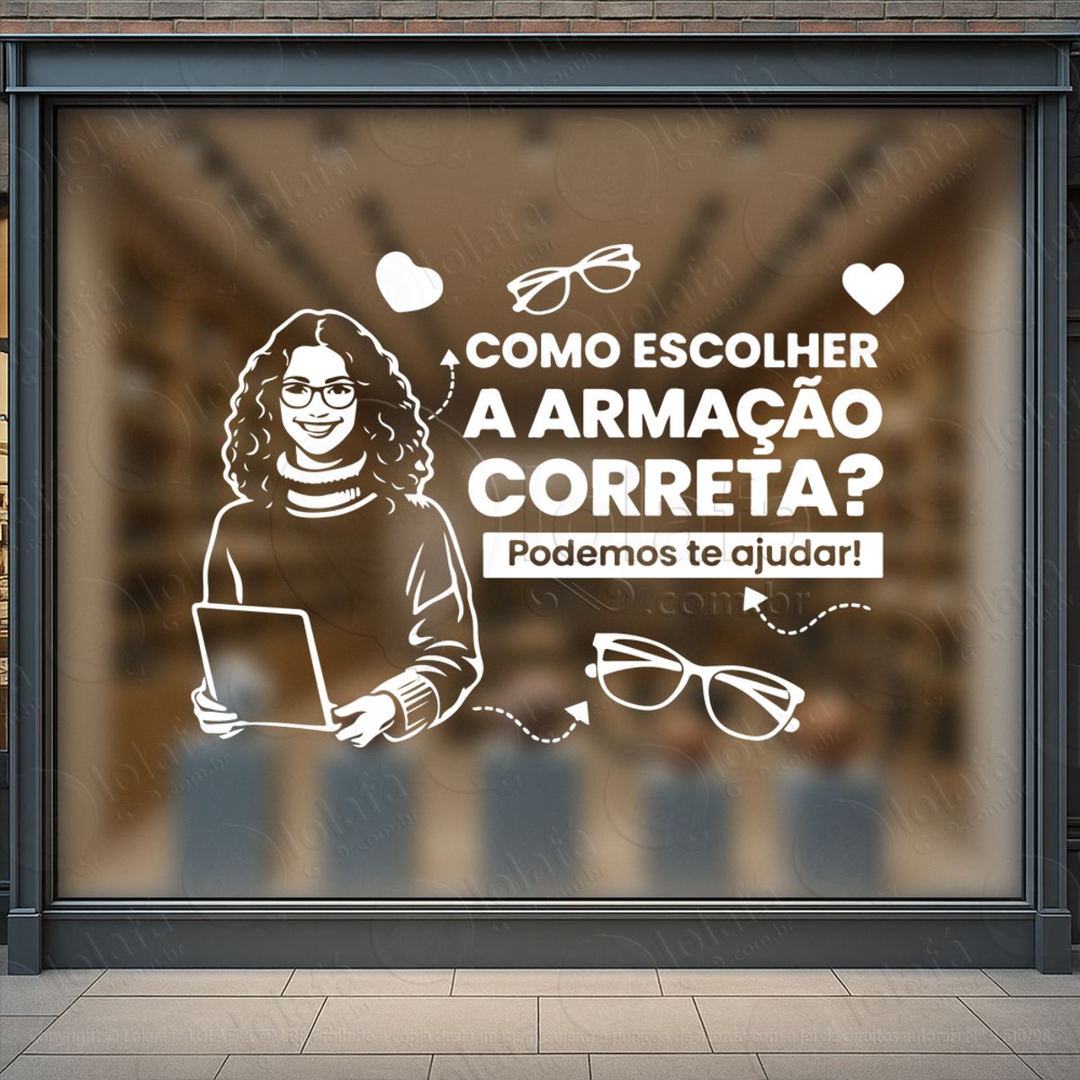 Vitrine Que Estimula Adesivos Para Vitrine Ótica Mod:462
