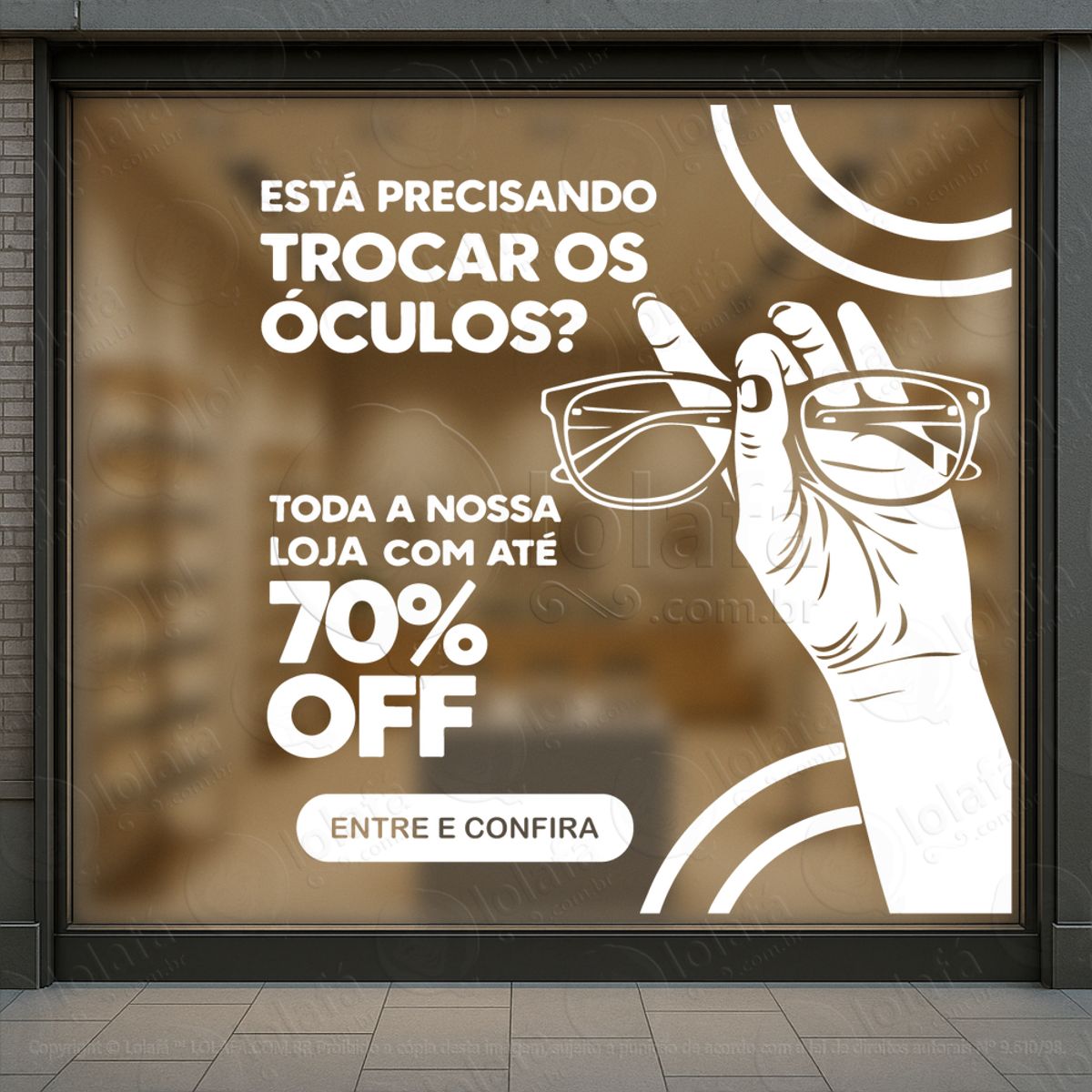 Vitrine Que Comunica Adesivos Para Vitrine Ótica Mod:464