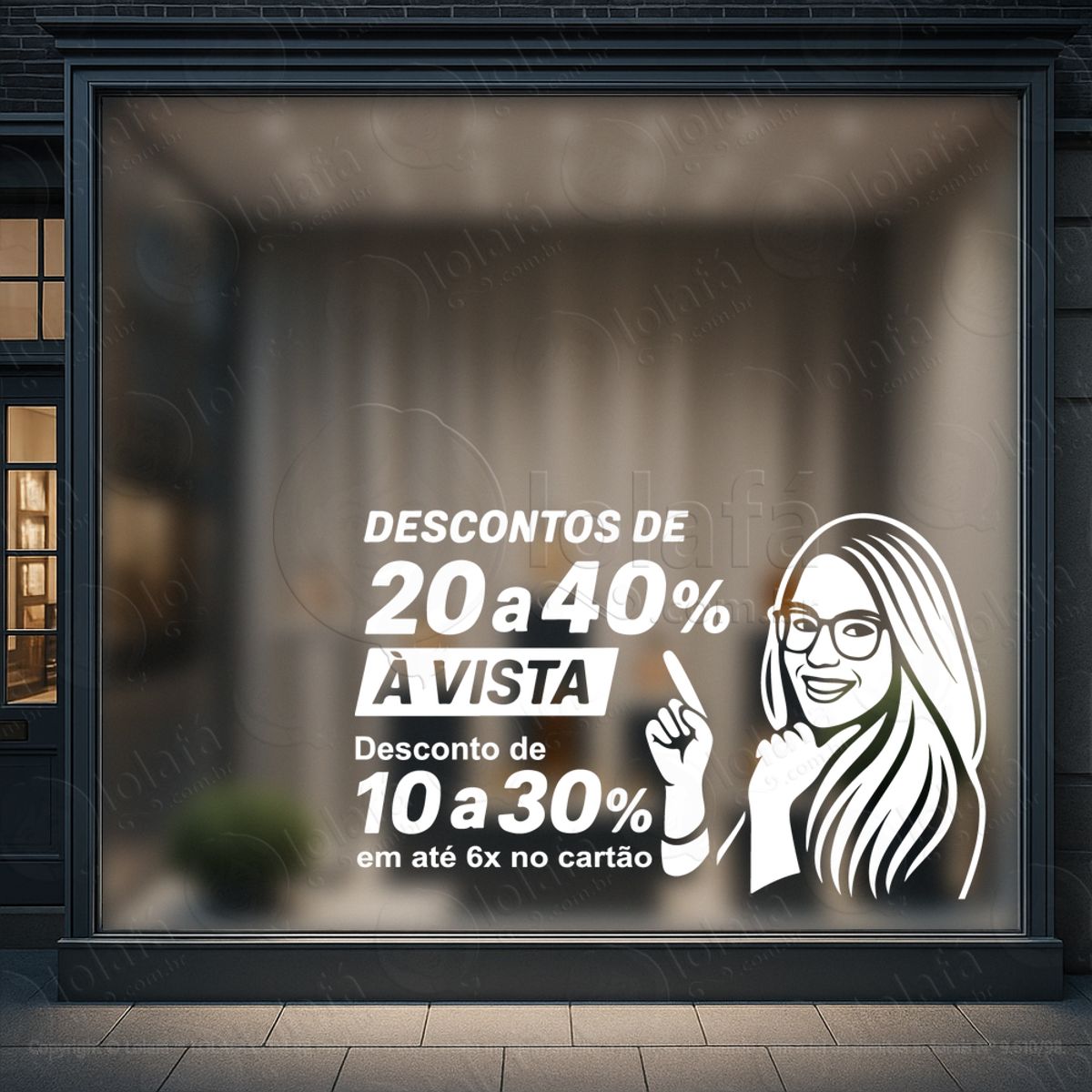 Leve O Cliente Para Dentro Adesivos Para Vitrine Ótica Mod:465