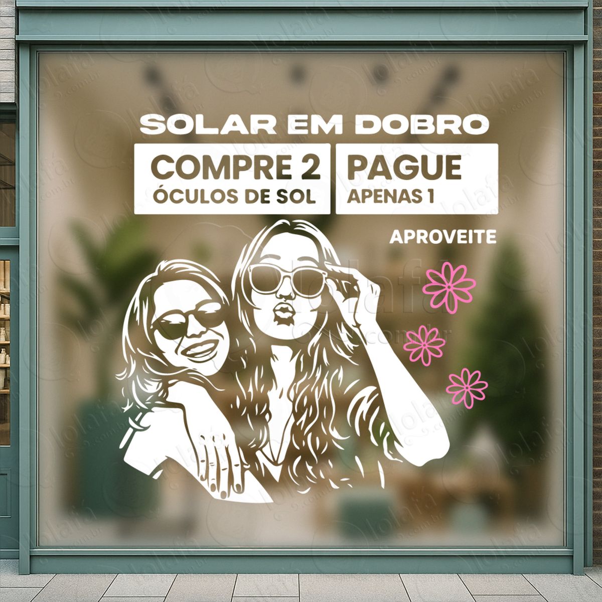vitrine que vira desejo adesivos para vitrine Ótica mod:467