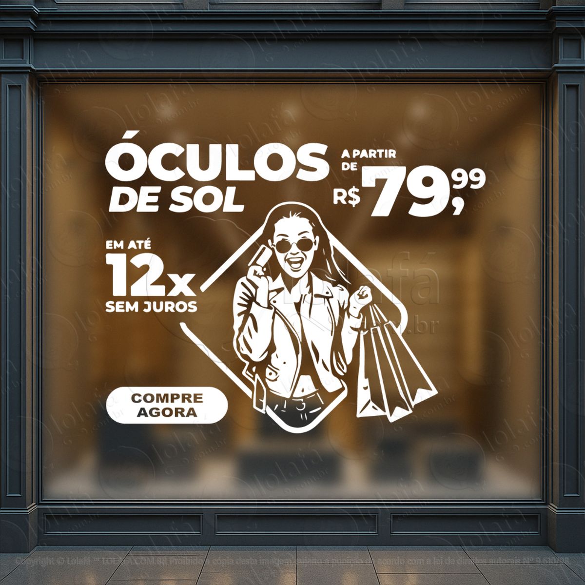 Impacto Visual Que Vende Adesivos Para Vitrine Ótica Mod:472