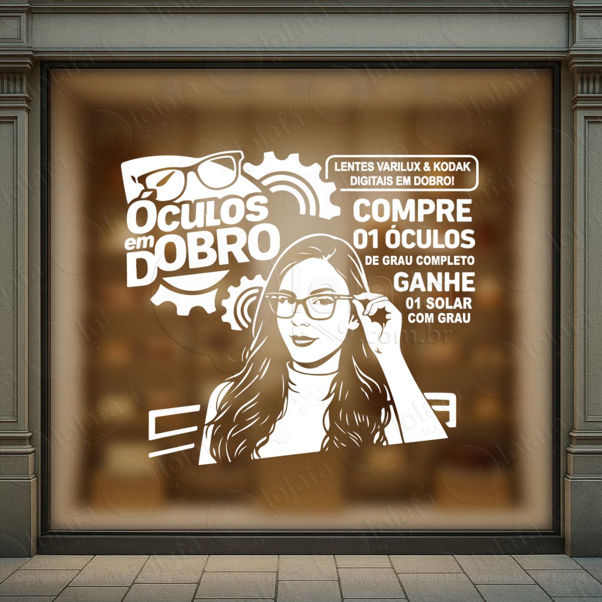 Design Pensado Para Vender Adesivos Para Vitrine Ótica Mod:474