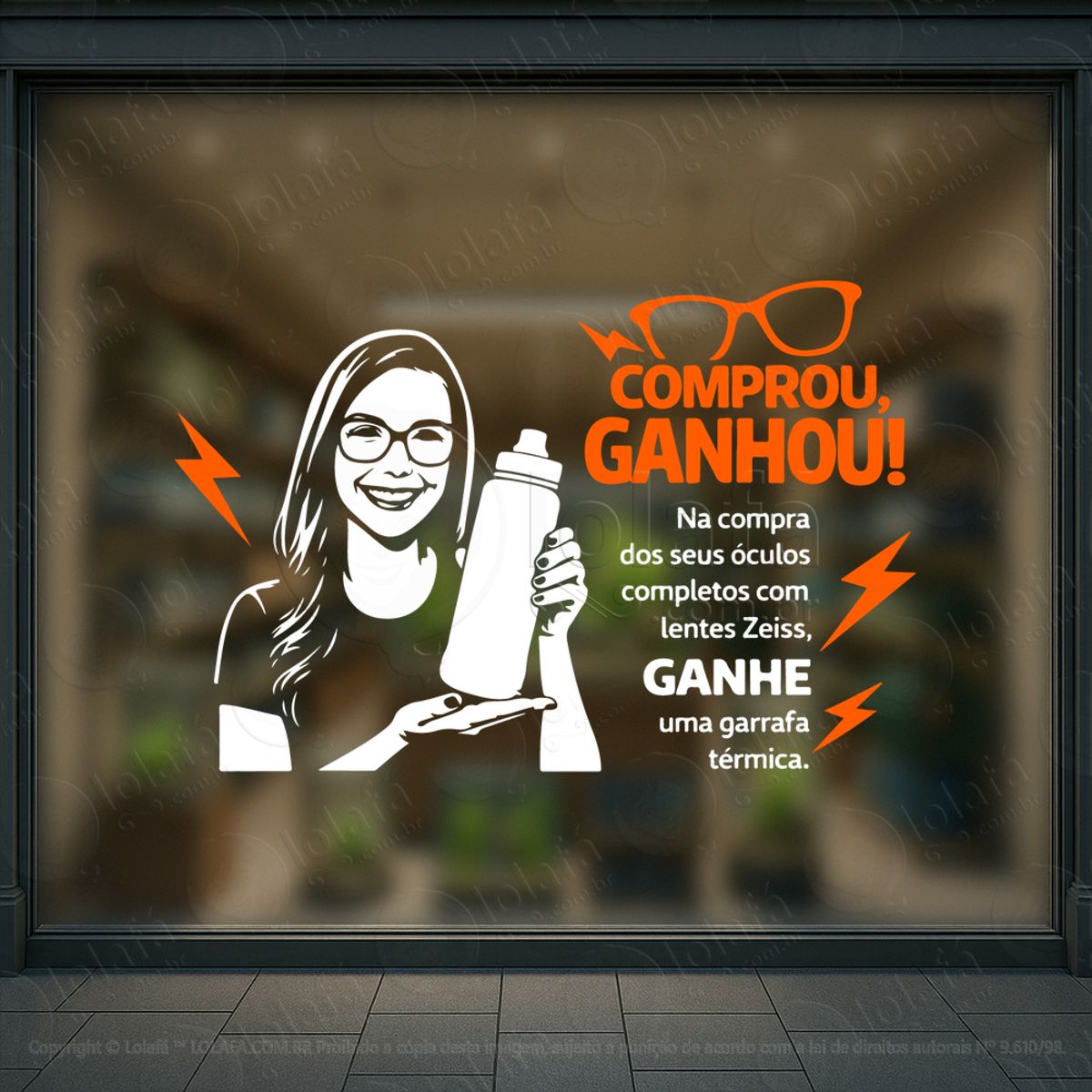 Crie Um Ponto De Atração Adesivos Para Vitrine Ótica Mod:476