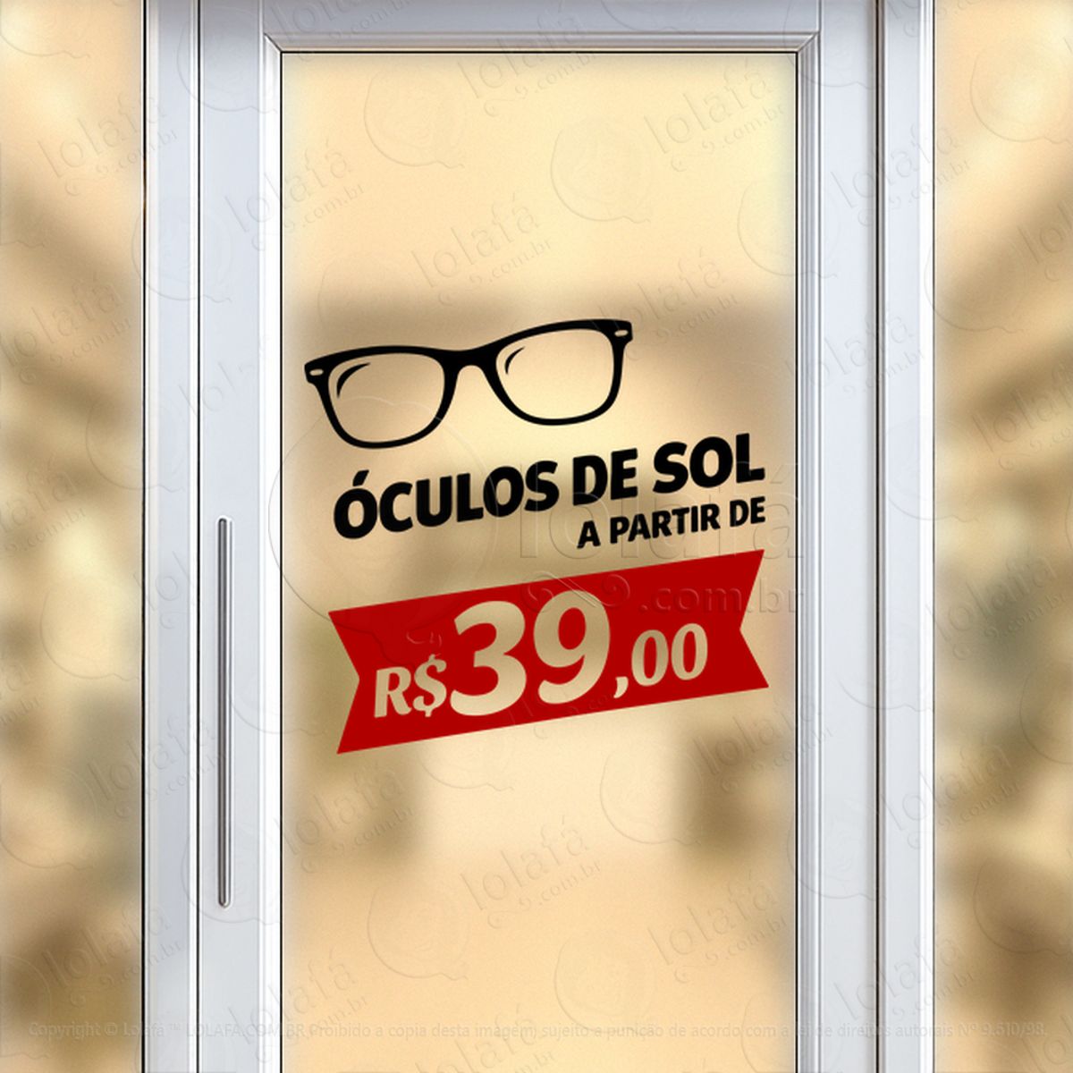 Encante, Direcione E Venda Adesivos Para Vitrine Ótica Mod:478