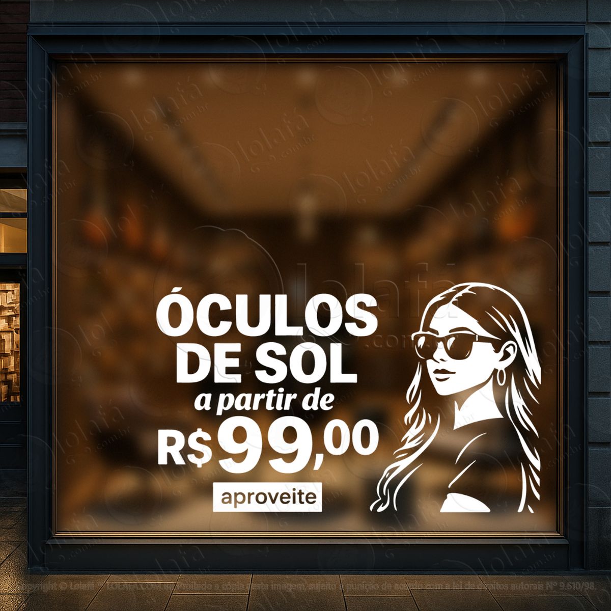 Estética Premium Que Valoriza Adesivos Para Vitrine Ótica Mod:479