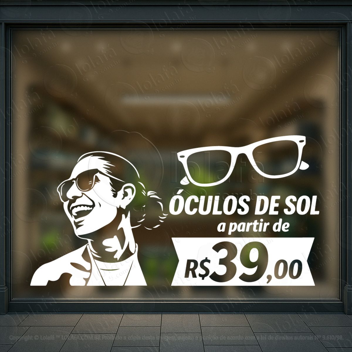Atraia Clientes Com Elegância Adesivos Para Vitrine Ótica Mod:480