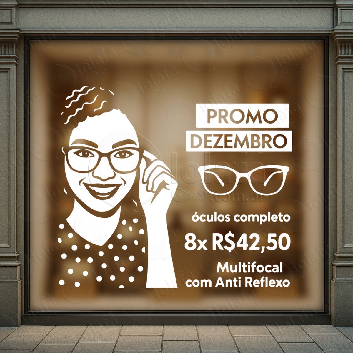 Visual Que Acelera A Escolha Adesivos Para Vitrine Ótica Mod:483