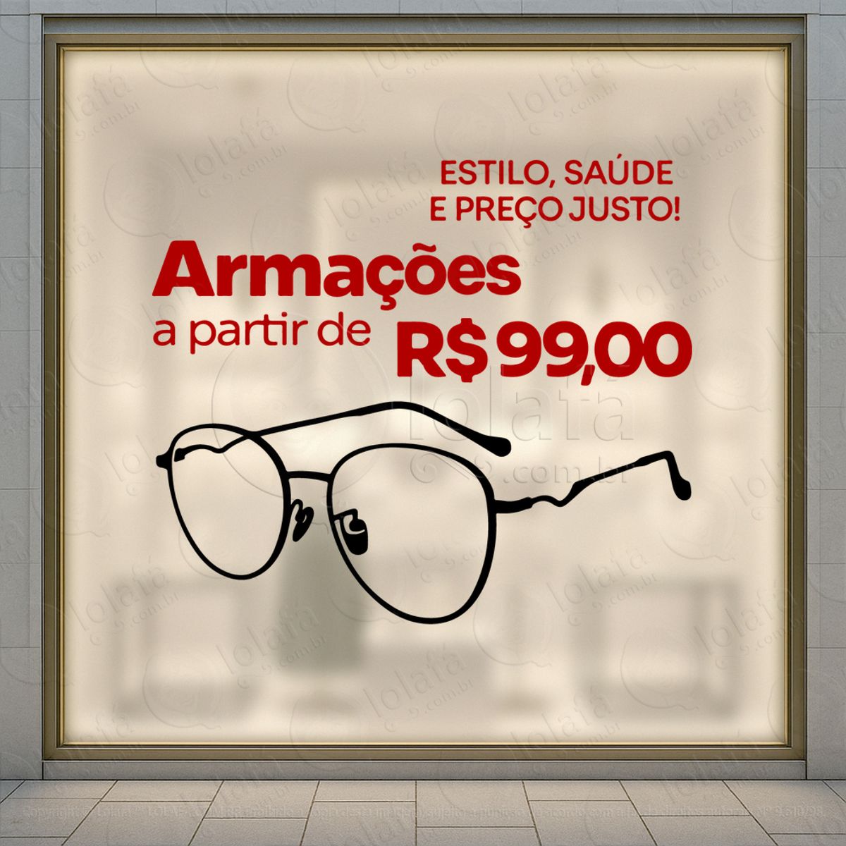 Vitrine Que Fala Pela Marca Adesivos Para Vitrine Ótica Mod:487