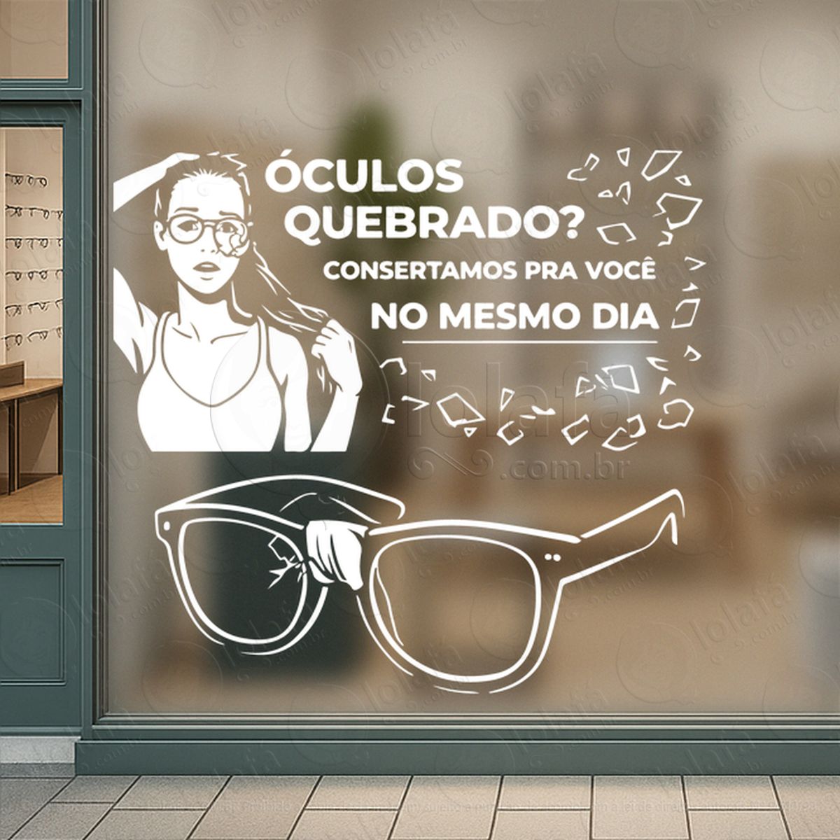 Comunicação Persuasiva Adesivos Para Vitrine Ótica Mod:488