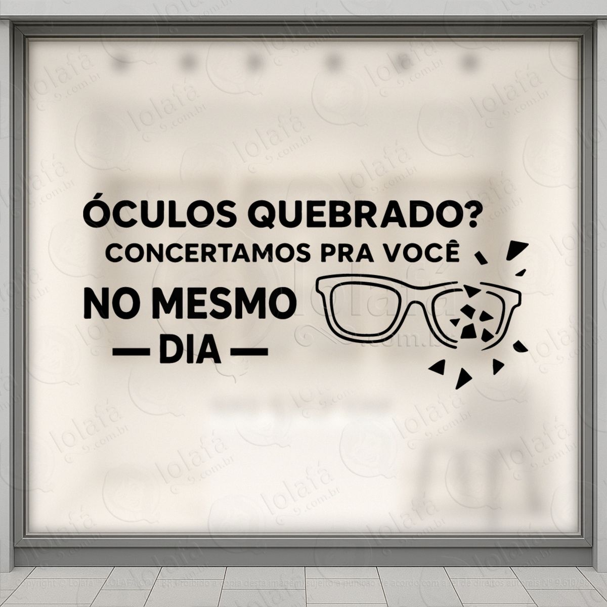 Layout Pensado Para Vender Adesivos Para Vitrine Ótica Mod:489