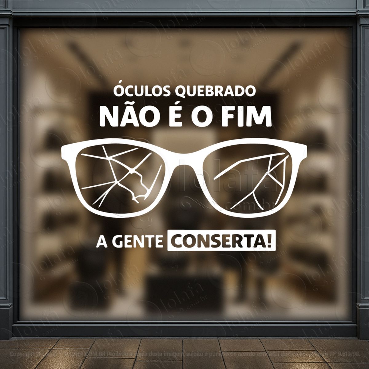 Impacto Que Gera Ação Adesivos Para Vitrine Ótica Mod:492