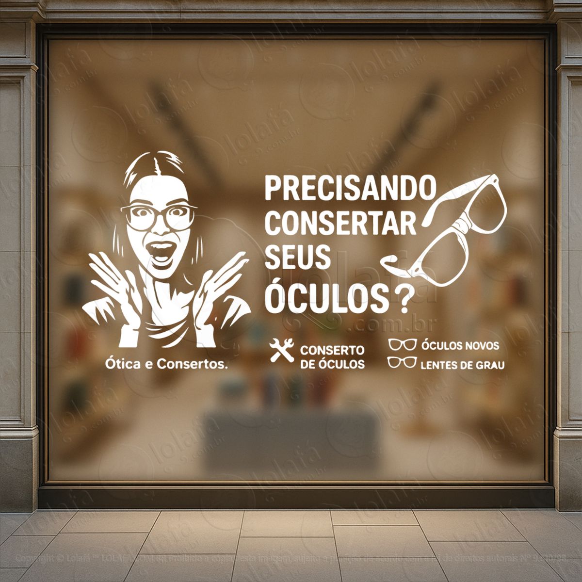 Estética Que Dá Resultado Adesivos Para Vitrine Ótica Mod:495