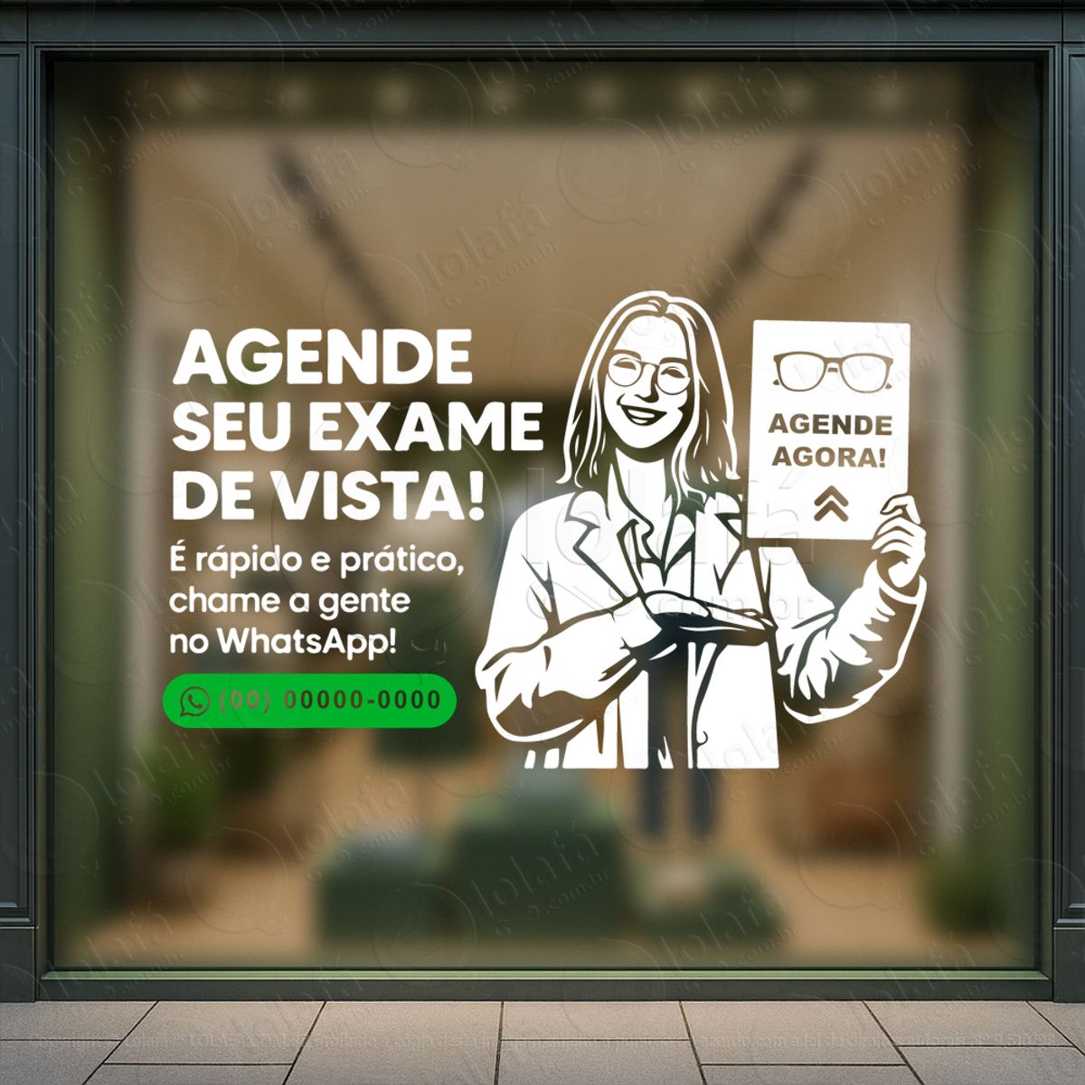 Elegância Que Vende Adesivos Para Vitrine Ótica Mod:500