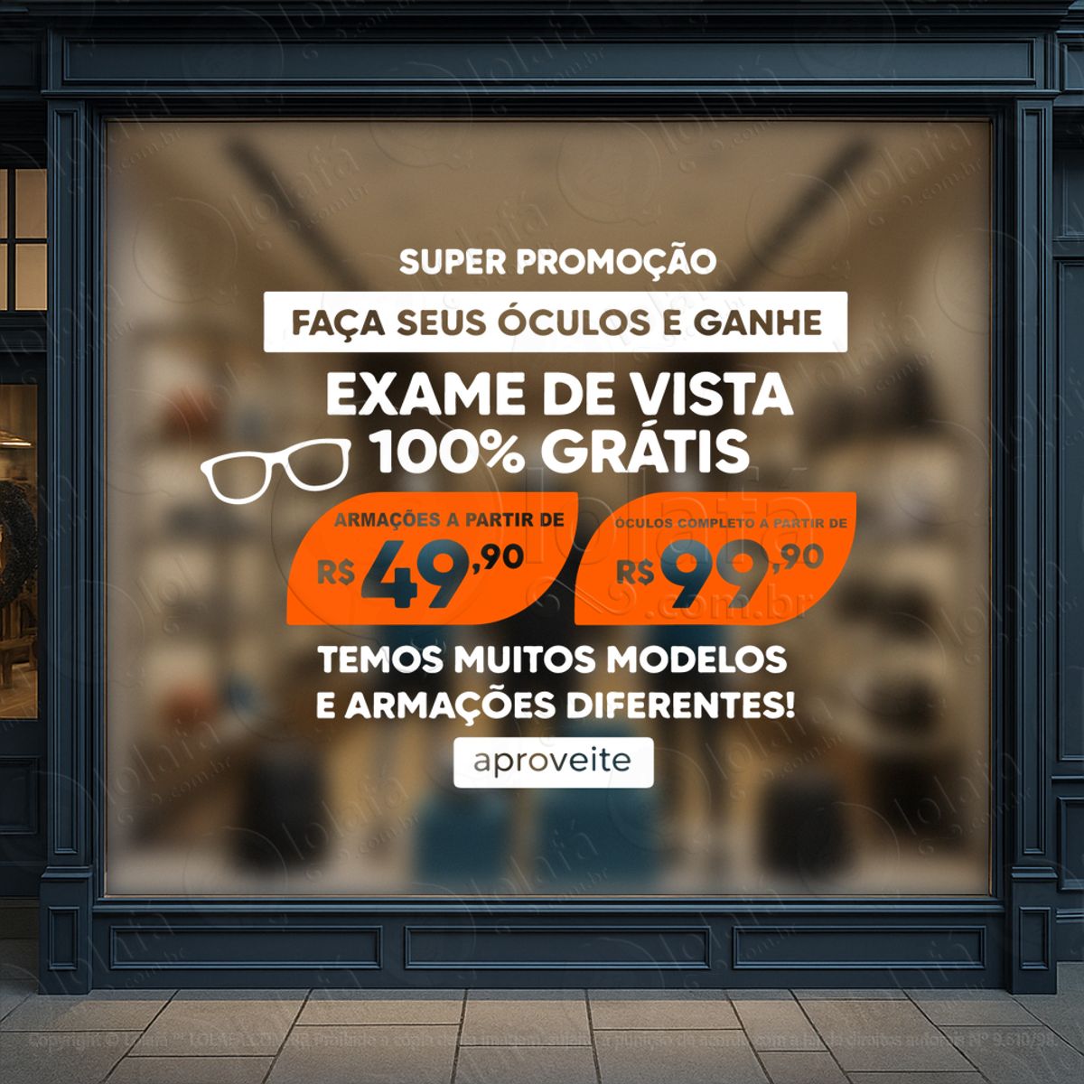 destaque com propósito adesivos para vitrine Ótica mod:501