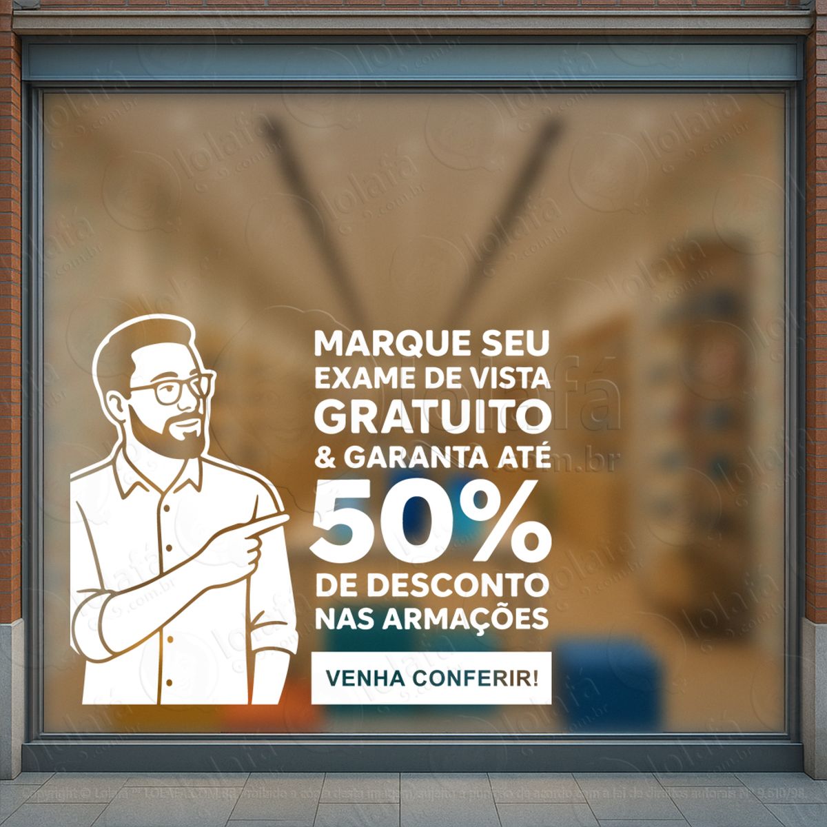 Vitrine Que Encanta Adesivos Para Vitrine Ótica Mod:503