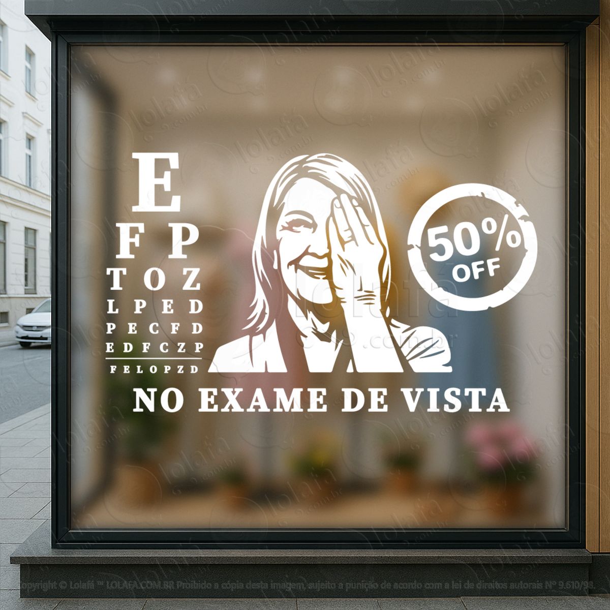 Vitrine Que Impulsiona Adesivos Para Vitrine Ótica Mod:504