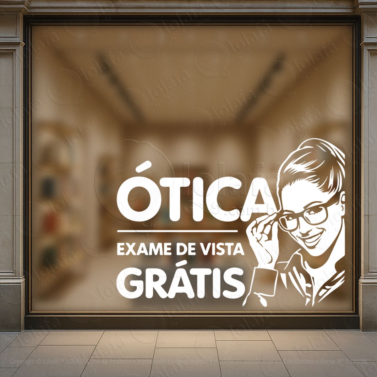 Faça O Cliente Entrar Adesivos Para Vitrine Ótica Mod:507