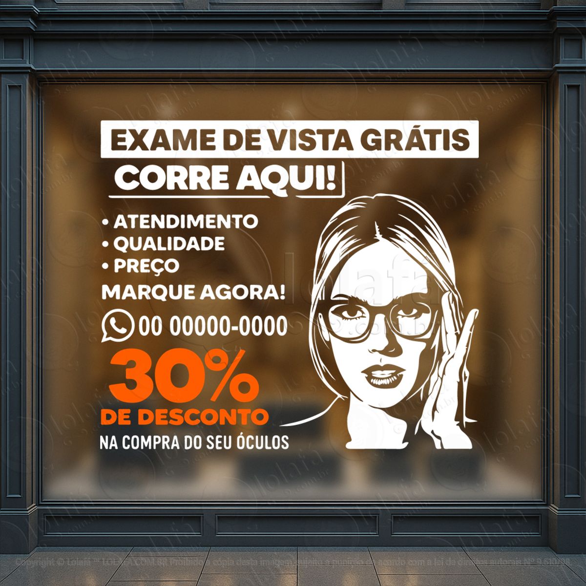 Atraia Mais Clientes Adesivos Para Vitrine Ótica Mod:509