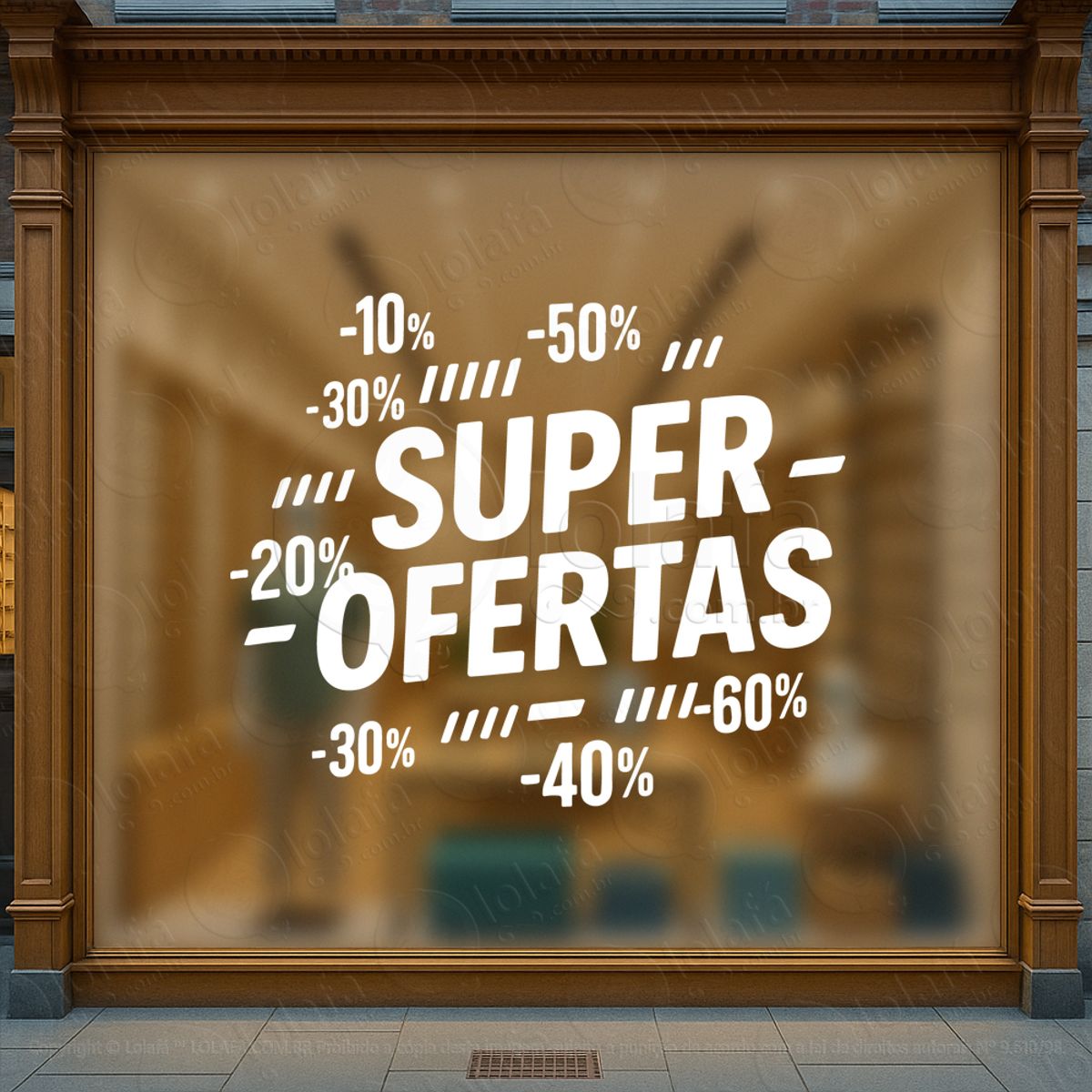 frase super ofertas loja adesivos para vitrine mod:518