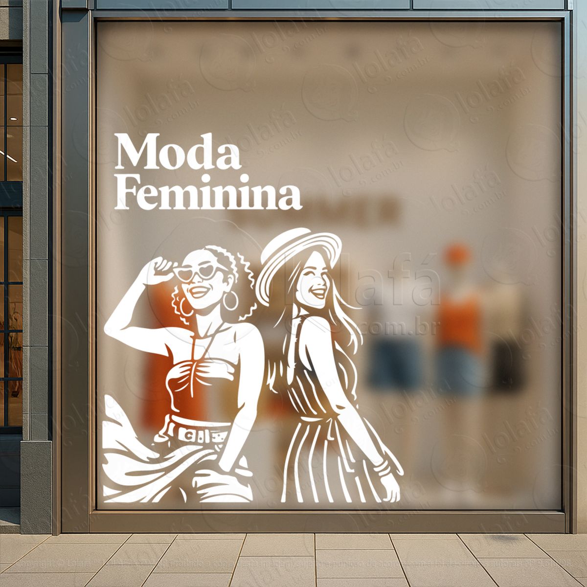 moda feminina adesivos para vitrine mod:520
