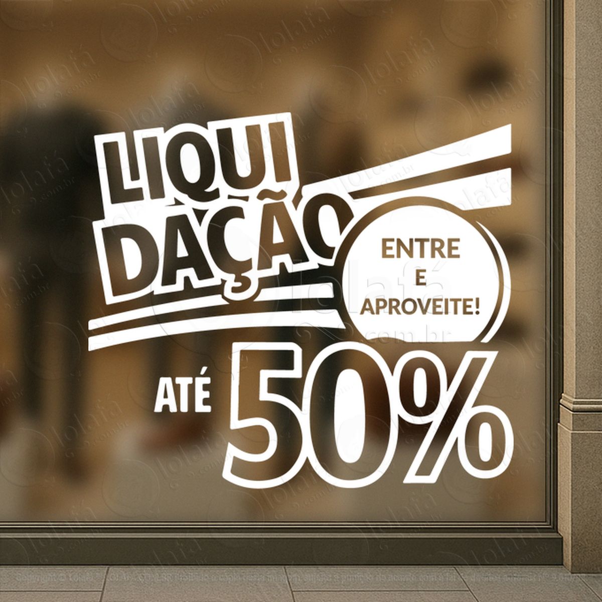 frase liquidação loja adesivos para vitrine mod:525