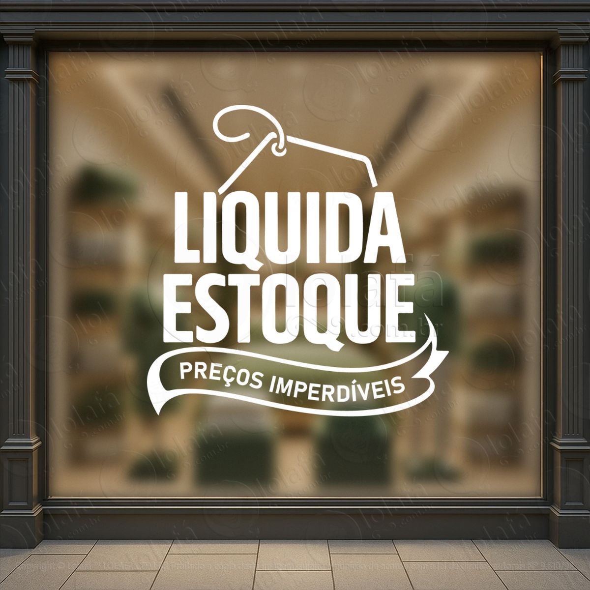 liquida estoque adesivos para vitrine mod:538
