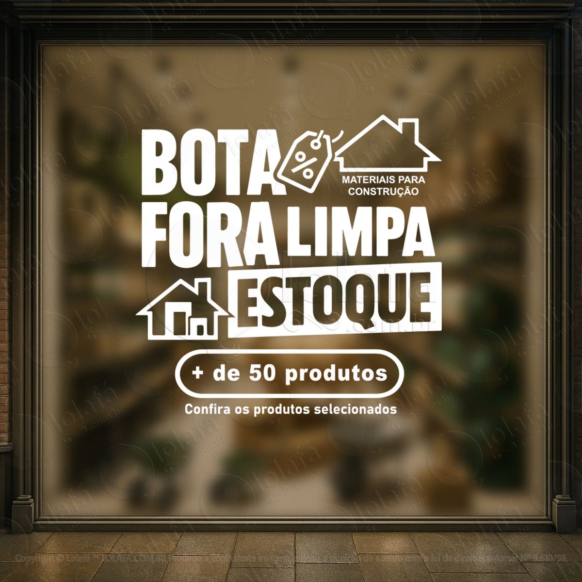 frase bota fora limpa estoque adesivos para vitrine mod:541